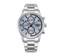 Police Tauriko - Reloj para hombre, multifunción, analógico, 45 mm, plateado, 42 mm, Pulsera