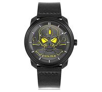 Police Watches bleder Reloj para Hombre Analógico de Cuarzo con Brazalete de Piel de Vaca PL.15714JSB-02A-XM