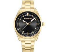 Police Watches Grille Reloj para Hombre Analógico de Cuarzo con Brazalete de Acero Inoxidable bañado en Oro PEWJG0018202