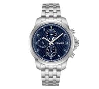 POLICE Watches Mensor Reloj Hombre Analógico Cuarzo con Correa Acero Inoxidable PEWJK0021505, Plata, Clásico