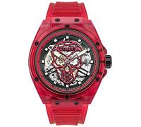 Police Watches Translucent Reloj para Hombre Analógico de Automático con Brazalete de Silicona PL.15924JPR-16P