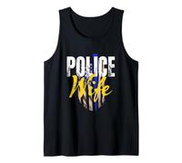 Police Wife Thin Blue Line Apoyo de Las Fuerzas del Orden Camiseta sin Mangas