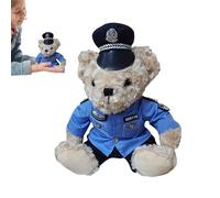 Polices Oso de peluche - Políticas de peluche | Lindo suave peluche oso decorativo de peluche regalo de cumpleaños y Navidad para niños y niñas