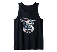 Policía Aerial Patrol Helicóptero Aplicación de la Ley Camiseta sin Mangas