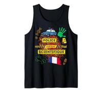 Policía Científica Francia Investigador Prueba Crimen Investigación Camiseta sin Mangas