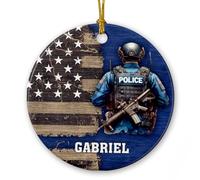 Policía Colgante De Navidad con Cuerda Adornos Navideños Decorativas Decoraciones De Árbol para Auto Interior Hogar Mochila