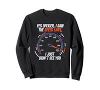 Policía Control Humor Divertido Coche Velocímetro Sudadera