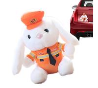 Policía de Conejo de Peluche,Peluche de Conejo de policía, Decoración al Aire Libre de Conejo de Peluche de Coche, Muñecas de Peluche al Aire Libre del Coche Lindas, de Pecho de Dibujos