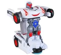 Policía de deformación eléctrica - Juguete de coche de policía transformador, juguete robot con música LED | Mejora de la música, transformación automática, estrategias creativas interactivas para Kin