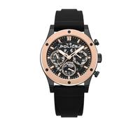 Policía Reloj Función Knotty, Negro - Oro rosa, 42