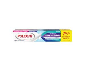Polident Crème Fixative pour Prothèses Dentaires Partielles/Complètes Soin & Tolérance 77 g