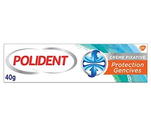 Polident - Crème Fixative - Pour Prothèses Dentaires Partielles ou Complètes - Protection Gencives - 40g