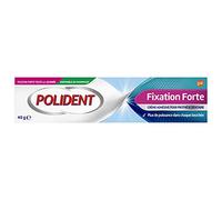 Polident Crème fixatrice Fixation Forte Toute La Journée, Pour Prothèses Dentaires Partielles ou Complètes, Gel crème fixative, 40g