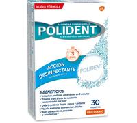 Polident Acción Desinfectante Con Oxígeno Activo, Tabletas Limpiadoras Para Prótesis Dentales, Limpieza Ultrarrápida , 30 Unidades