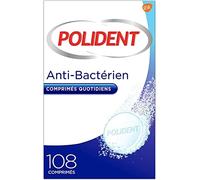 Polident Nettoyant, Pour Prothèses Dentaires Partielles ou Complètes Policent Antibactérien; 108 Comprimés