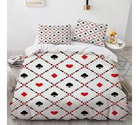 Poliéster Algodón Fundas Nordicas 150 Póker Sin Planchar Juego De Cama Funda Nordico 220X240 con 2 Fundas De Almohada 40X75Cm