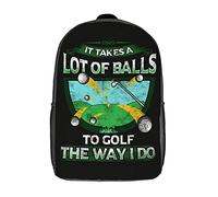 Poliéster Backpack Se Necesitan Muchas Pelotas para Jugar Al Golf como Yo Lo Hago Bolsa De Viaje Impermeable Mochila para Escuela para Gimnasio, Viajes, Hombres, 42X32X14Cm