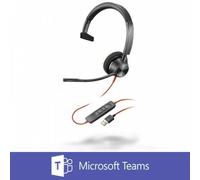 Poliester Blackwire 3310 BW3310-M USB-A PC Auriculares para Microsoft Equipos