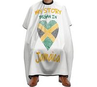 Poliéster Capa de Barbero, Mi historia comenzó en Jamaica, Barberos Delantal Fácil de limpiar Capa Peluqueria para Mujeres Adultos Hombres