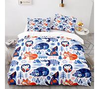 Poliéster Funda Nordica Cama 90 Juvenil Viene con 2 Fundas De Almohada De 40X75Cm. Ropa De Cama Animales Nórdicos Antiarrugas Sin Hierro 135 X 200 Cm