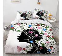 Poliéster Fundas Nordicas Juveniles Mariposas Antiarrugas Sin Hierro 135 X 200 Cm Funda Nordica Cama 90 Viene con 2 Fundas De Almohada De 40X75Cm.