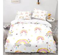 Poliéster Fundas Nordicas para Cama De 90 Viene con 2 Fundas De Almohada De 40X75Cm. Fundas Nordicas Juveniles Arcoiris Antiarrugas Sin Hierro 135 X 200 Cm