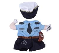 Poliéster Lindo Mascota Ropa de Halloween penalización policía Disfraz Vertical Vestir para Gatos Perros Fiestas de Halloween (Metro)