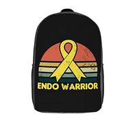 Poliéster Mochila para Escuela Superviviente De Endometriosis Retro Backpack Multiusos Bolsa De Viaje para Hombres, Viajes, Trabajo, 42X32X14Cm