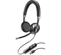 Plantronics C725-M - Auriculares de diadema abiertos (con micrófono, control remoto integrado, USB), negro