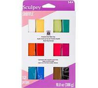 Polyform Sculpey Soufflé Multipack 0.9 onzas 12 kg, Arcilla, Multicolor, 7.75x4.75x0.8 Inches, 12000