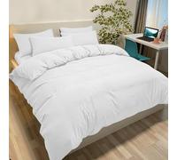 Poligino Fundas Nórdicas Cama 90 Microfibra Juego de Funda de Edredón 135x200 cm, 1 Fundas de Almohada 50 x 80 cm Blanco