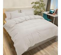 Poligino Fundas Nórdicas Cama 90 Microfibra Juego de Funda de Edredón 155x200 cm, 1 Fundas de Almohada 50 x 80 cm Beige