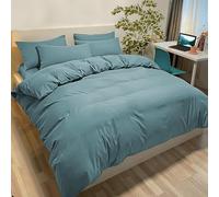 Poligino Fundas Nórdicas Cama 90 Microfibra Juego de Funda de Edredón 155x220 cm, 1 Fundas de Almohada 50 x 80 cm Verde