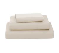 Poligino Sabanas Cama 140 - Juego Sábanas 4 Piezas - Sábanas Bajera Ajustable - Encimera - 2 Funda de Almohada 50x80 (Cama 140-140x190/200 cm, Beige)