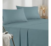 Poligino Sabanas Cama 150 - Juego Sábanas 4 Piezas - Sábanas Bajera Ajustable - Encimera - 2 Funda de Almohada 50x80 (Cama 150-150x190/200 cm, Verde)