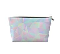 Poligonal holográfico Iridiscente Abstracto, Bolsa de Maquillaje Bolsa de cosméticos Bolsa de artículos de tocador de Viaje portátil Bolsa de artículos de tocador