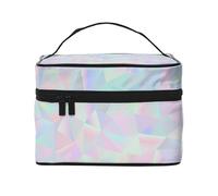 Poligonal holográfico Iridiscente Abstracto, Bolsa de Maquillaje Bolsa de cosméticos Bolsa de Aseo de Viaje portátil Estuche para lápices