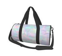Poligonal holográfico Iridiscente Abstracto, Bolsa de Viaje de Gran Capacidad, Bolso Redondo, Bolsa de Viaje Deportiva, Bolsa de Mano, Bolsa de Fitness