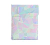 Poligonal holográfico Iridiscente Abstracto,Funda de Cuero PU para portátil, Funda para portátil, Funda para portátil, maletín para Tableta