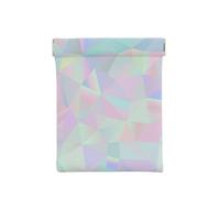 Poligonal holográfico Iridiscente Abstracto, Squeeze Top Wallet Bolsa de Almacenamiento para Mujer Monedero pequeño Bolsa de Cambio
