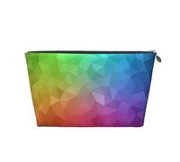 Poligonal Multicolor Que consiste en triángulos Arco Iris, Bolsa de artículos de tocador Bolsa de Maquillaje Bolsa de cosméticos Bolsa de artículos de tocador de Viaje portátil