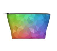 Poligonal Multicolor Que consiste en triángulos Arco Iris, Bolsa de artículos de tocador Bolsa de Maquillaje Bolsa de cosméticos Bolsa de artículos de tocador de Viaje portátil