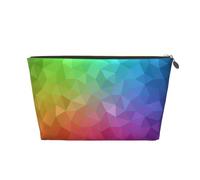 Poligonal Multicolor Que consiste en triángulos Arco Iris, Bolsa de Maquillaje Bolsa de cosméticos Bolsa de artículos de tocador de Viaje portátil Bolsa de artículos de tocador