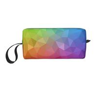 Poligonal Multicolor Que consiste en triángulos Arco Iris, Bolsa de Maquillaje Bolsa de cosméticos Bolsa de artículos de tocador de Viaje portátil Bolsa de Maquillaje