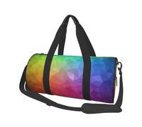 Poligonal Multicolor Que consiste en triángulos Arco Iris, Bolsa de Viaje de Gran Capacidad, Bolso Redondo, Bolsa de Viaje Deportiva, Bolsa de Mano, Bolsa de Fitness