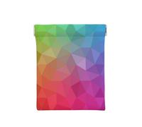Poligonal Multicolor Que consiste en triángulos Arco Iris, Squeeze Top Wallet Bolsa de Almacenamiento para Mujer Monedero pequeño Bolsa de Cambio