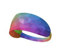 Poligonal Multicolor Que Consta de triángulos y arcoíris,Banda Deportiva para el Sudor Unisex, Multiusos, elástica para el Pelo