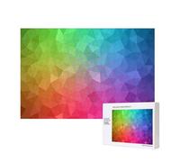 Poligonal Multicolor Que Consta de triángulos y arcoíris,Rompecabezas de Madera de 300 Piezas, Juego Familiar, Rompecabezas para Adultos, Adolescentes, decoración del hogar