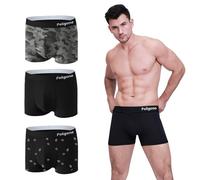 Poligono Calzoncillos Hombre Boxer Algodon Pack de 3,Boxer Hombre Elástico con Estampado,Boxers Transpirables y Cómodos para Hombre(Mezcla A,3XL)