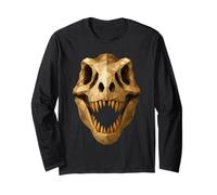 Polígono geométrico de Calavera de Dinosaurio bajo polivinílico T-Rex Manga Larga